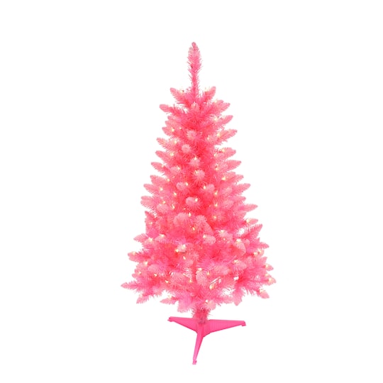 4ft. Pre-Lit Fashion Pine Artificial Christmas Tree, Clear Lights